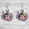 Lakeland Terrier in Flowers Round Earrings - Lifestyle