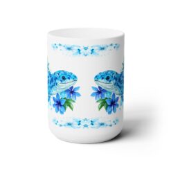 Moray Eel Blue Floral 15oz Mug - Front