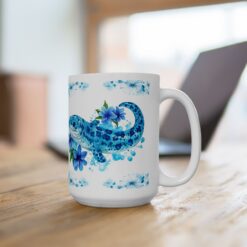 Moray Eel Blue Floral 15oz Mug - Lifestyle