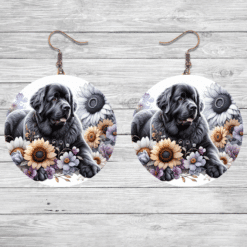 Newfoundland in Flowers Round Earrings - Lifestyle