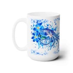 Octopus Blue Floral 15oz Mug - Left