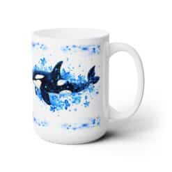 Orca Blue Floral 15oz Mug - Main