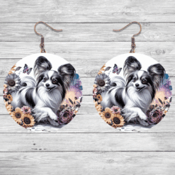 Papillon in Flowers Round Earrings - Lifestyle