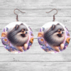 Pomeranian in Flowers Round Earrings - Lifestyle