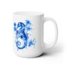Seahorse Blue Floral 15oz Mug - Main