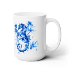 Seahorse Blue Floral 15oz Mug - Main