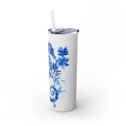 Seahorse Blue Floral 20oz Tumbler - Right