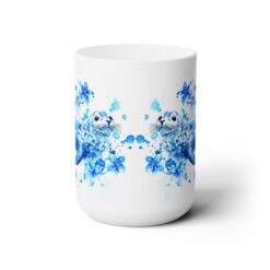 Seal Blue Floral 15oz Mug - Front