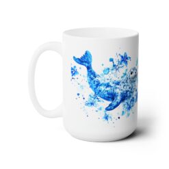 Seal Blue Floral 15oz Mug - Left