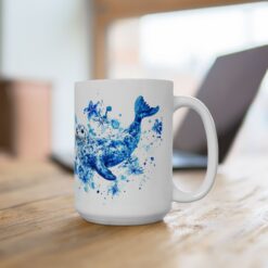 Seal Blue Floral 15oz Mug - Lifestyle