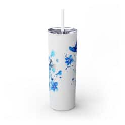 Seal Blue Floral 20oz Tumbler - Back