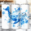 Seal Blue Floral 20oz Tumbler - Lifestyle