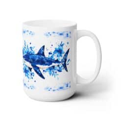 Shark Blue Floral 15oz Mug - Main