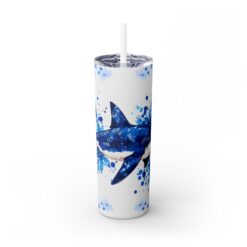 Shark Blue Floral 20oz Tumbler - Front