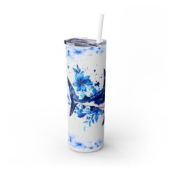 Shark Blue Floral 20oz Tumbler - Left