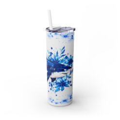 Shark Blue Floral 20oz Tumbler - Right
