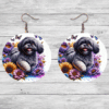 Shih Tzu in Flowers Round Earrings - Lifestyle