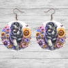 Tibetan Mastiff in Flowers Round Earrings - Lifestyle