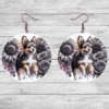 Toy Fox Terrier in Flowers Round Earrings - Lifestyle