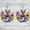 Welsh Terrier in Flowers Round Earrings - Lifestyle