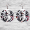 West Highland White Terrier in Flowers Round Earrings - Lifestyle