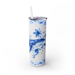 Whale Blue Floral 20oz Tumbler - Right