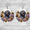 Wirehaired Pointing Griffon in Flowers Round Earrings - Lifestyle