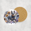 Australian Cattle Dog in Flowers Ceramic Coaster - Lifestyle