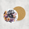 Chesapeake Bay Retriever in Flowers Ceramic Coaster - Lifestyle