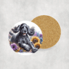 Cocker Spaniel in Flowers Ceramic Coaster - Lifestyle