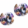 Cocker Spaniel in Flowers Ceramic Car Coaster Set (Copy)