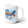 Crab Blue Floral 15oz Mug - Right