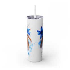 Crab Blue Floral 20oz Tumbler - Back