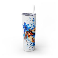 Crab Blue Floral 20oz Tumbler - Left