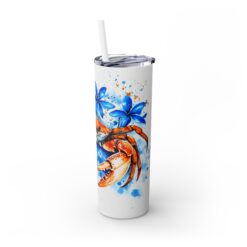 Crab Blue Floral 20oz Tumbler - Right