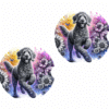 Corgi in Flowers Ceramic Car Coaster Set (Copy)