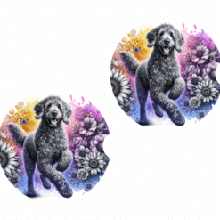Corgi in Flowers Ceramic Car Coaster Set (Copy)