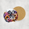 Dalmatian in Flowers Ceramic Coaster - Lifestyle