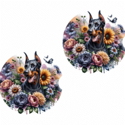 Dalmatian in Flowers Ceramic Car Coaster Set (Copy)