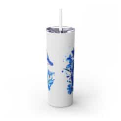 Dolphin Blue Floral 20oz Tumbler - Back