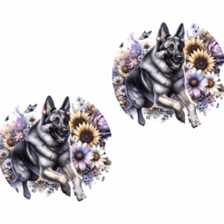 French Bulldog in Flowers Ceramic Car Coaster Set (Copy)