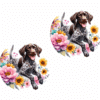 German Shepherd in Flowers Ceramic Car Coaster Set (Copy)