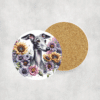 Italian Greyhound in Flowers Ceramic Coaster - Lifestyle