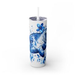 Manatee Blue Floral 20oz Tumbler - Front