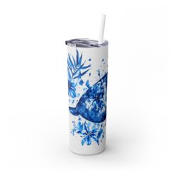 Manatee Blue Floral 20oz Tumbler - Left
