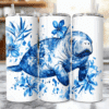 Manatee Blue Floral 20oz Tumbler - Lifestyle