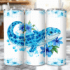 Moray Eel Blue Floral 20oz Tumbler - Lifestyle
