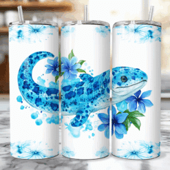 Moray Eel Blue Floral 20oz Tumbler - Lifestyle