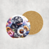 Neapolitan Mastiff in Flowers Ceramic Coaster - Lifestyle