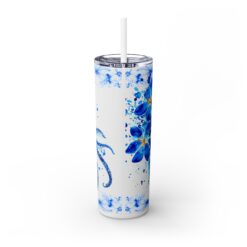Octopus Blue Floral 20oz Tumbler - Back